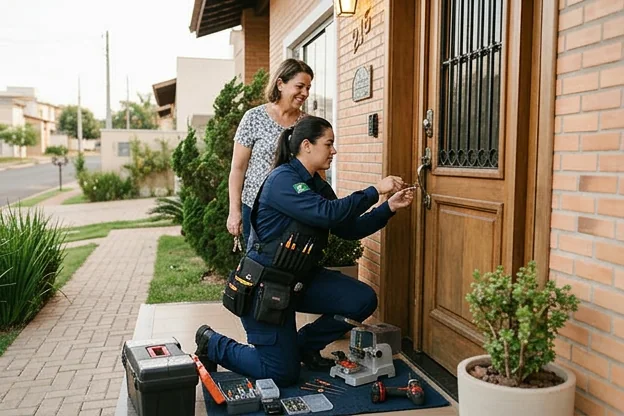 Casa com segurança reforçada e chaveiro em Novo Gama