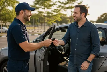 Especialista de chaveiro usando ferramentas para abrir carro em Novo Gama.